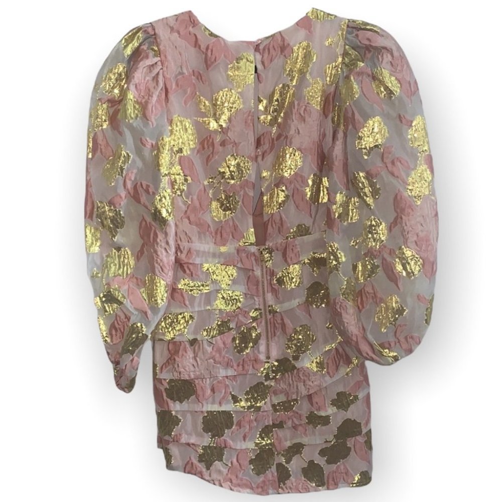For Love and Lemons x Victoria’s Secret floral plunging neckline ruched dress S - Picture 8 of 16